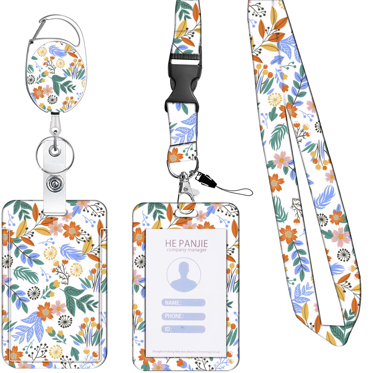 Wholesale Badge Reels ABS Butterfly Card Holder Retractable Keychain